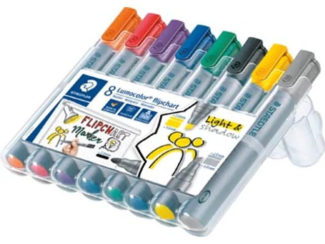 merkstift Lumocolor Flipchart 8 stuks