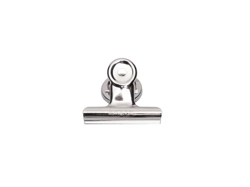 Papierklem MAUL Bulldog met magneet 52mm capaciteit 20mm zilver
