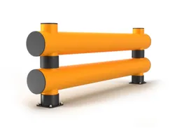 Aanrijdbeveiligingsbarrière Dubbele Plank V. Binnen/Buiten 690x4000mm
