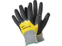 Handschoen Tegera 783, Maat 7 Dyneema Zwart Grijs Geel