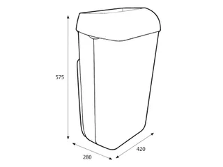 Afvalbak Katrin open inworp 50 liter wit 91912 - 4
