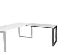 Domino Plus Aanbouw Hoogte Verstelbaar 1200x600mm Grijs 25mm Zwart