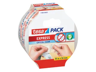Verpakkingstape tesapack Express Crystal Clear 50mmx50m transparant - 1