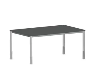 In hoogte verstelbaar bureau,HxBxD 720-840x1600x1000mm,MS-donkergrijs - 2