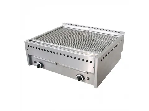Lavasteengrill aardgas RVS 2 zones
