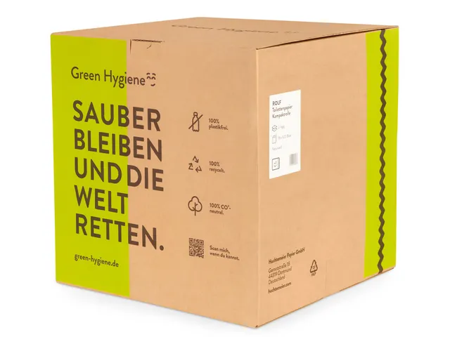 Toiletpapier Compact 100% Recycled 2-laags Co2 Neutraal 500 vel 36 Rol