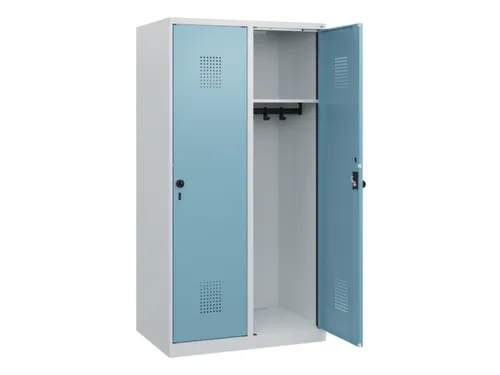 schoollocker,HxBxD 1530x800x500mm,2vak,vak B 400mm,draaigrendel