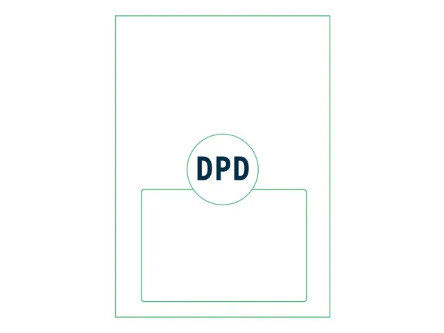 Retourlabel DPD IEZZY A4 1.000 vel 161,5x100mm 1000 labels