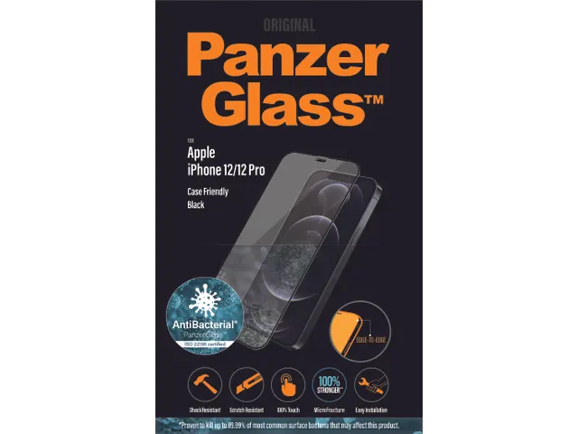 PanzerGlass Screen Protector iPhone 12 | 12 Pro | Edge-to-Edge, App