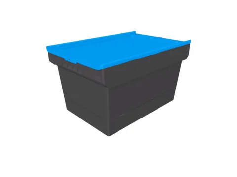 Herbruikbare containers HxLxB 340x610x400mm 58l PP-regeneraat blauw