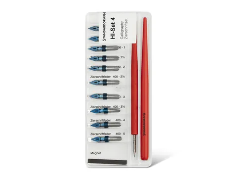Tekenset 4 Standardgraph sierschrift incl 2 penhouders