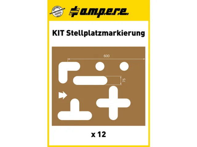 Sjablonenset,Standplaatsmarkering,V. Vloermarkeerapparaat