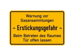 aanwijzingsbord,Waarschuwing voor gasophopingen verstikkingsgevaar