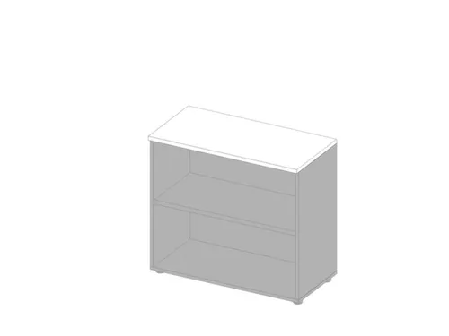 kantoorstelling HxBxD 815x900x450mm 2 OH 1xhouten vloer aluminium