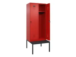 locker met bank,HxBxD 2120x800x815mm,2vak,vak B 400mm,draaigrendel