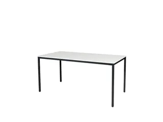 Domino Basic Tafel Vaste Hoogte 1600x800mm Wit 25mm Zwart 4-Poots - 1