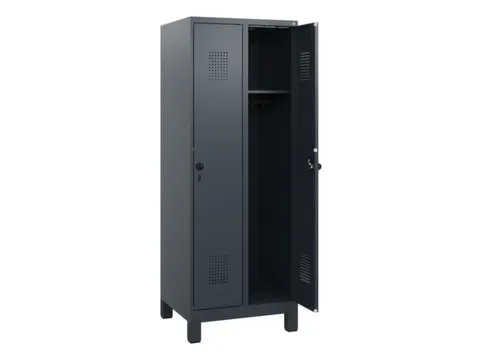 schoollocker,HxBxD 1630x600x500mm,2vak,vak B 300mm,draaigrendel,voeten