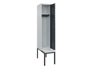locker met bank,HxBxD 2120x400x815mm,1vak,vak B 400mm,cilinderslot - 1