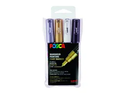 Verfstift Posca PC1MC Extra Fijne punt 0,7-1,0mm 4st assorti