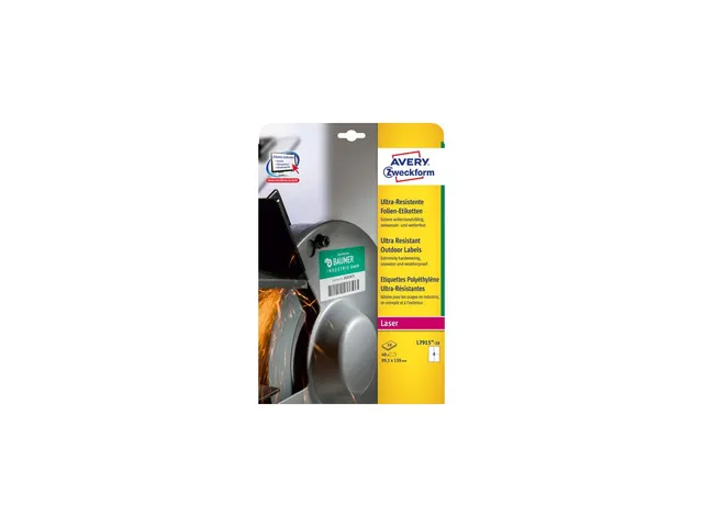 Ultra-heavy duty Avery etiket 99,1x139mm wit 10vel 4 et.per vel