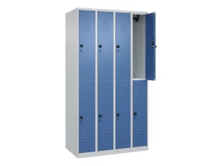 dubbeldekse locker,HxBxD 1850x1000x500mm,4x2vak.,vak B 250mm - 2