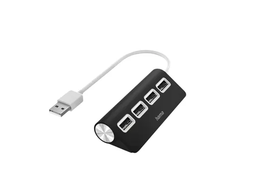 Hub Hama 4-poorts USB 2.0 zwart