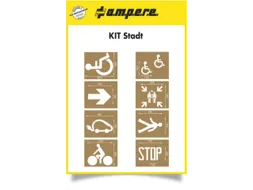 Sjablonenset,Symbool/Tekst: "Rolstoelgebruikers,Pijl,Verzamelpunt
