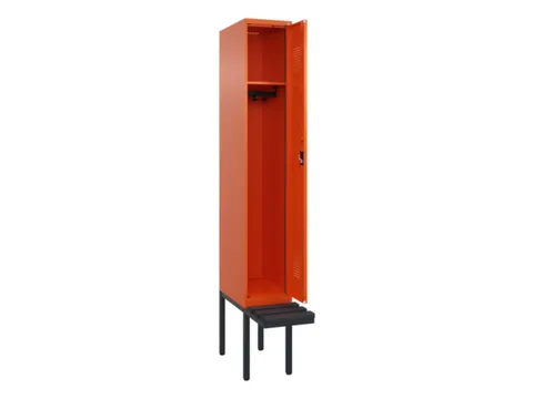 locker met bank,HxBxD 2120x300x815mm,1vak,vak B 300mm,cilinderslot