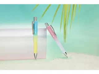 Balpen Faber-Castell Polyball Summer 24 x 2 kokers elk 12 stuks Sunset - 4