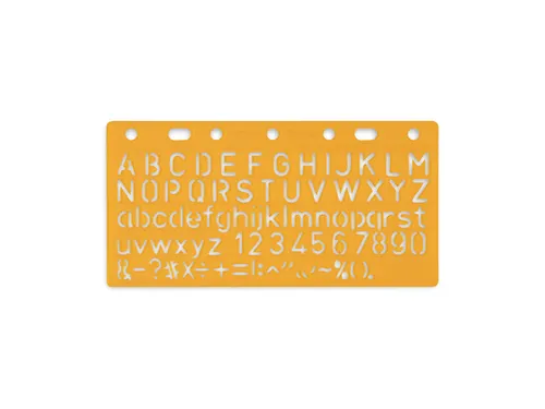 Sjabloon Standardgraph letters en cijfers 10mm