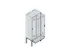 locker voor scheiding van kleding,HxBxD 2120x800x815mm,2vak