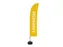 Beachflag 430cm complete set "A EMPORTER" Geel