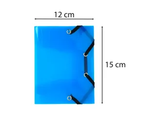Elastomap 3-Kleps Polypropyleen Crystal Pocket Formaat 12x16cm Assorti - 10
