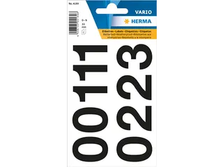 Etiket Herma 4189 33mm Getallen 0-9 Zwart folie 2 vel - 2