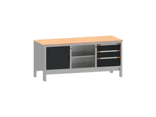 werkbank,HxBxD 870x1850x725mm,multiplexblad,draagverm. 1000kg,4voeten - 1