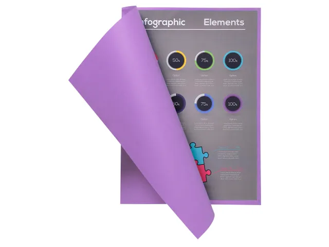 100 dossiermappen FLASH 220 -100%gerecycleerd 24x32cm Lila