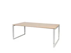Domino Plus Vergadertafel Hoogte Instelbaar 200x100 Havana alu poot