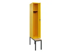locker met bank,HxBxD 2120x300x815mm,1vak,vak B 300mm,cilinderslot