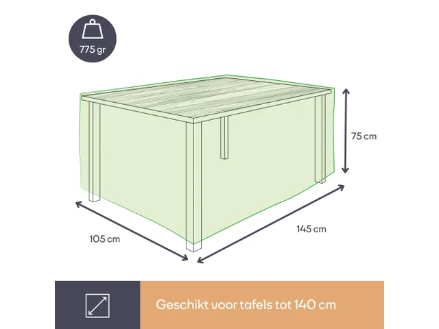 Buitenhoes Voor Tafel TOT 140cm