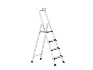 trapladder,eenzijdig,4treden,m. bekleding,stand H 0,75m,balk L 1,52m - 1
