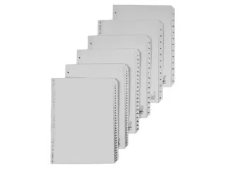 Tabbladen Kangaro A4 4-Gaats G420C 1-20 Genummerd Grijs Pp - 2