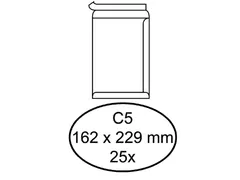 Envelop Quantore Bank C5 162x229mm Wit Zelfklevend