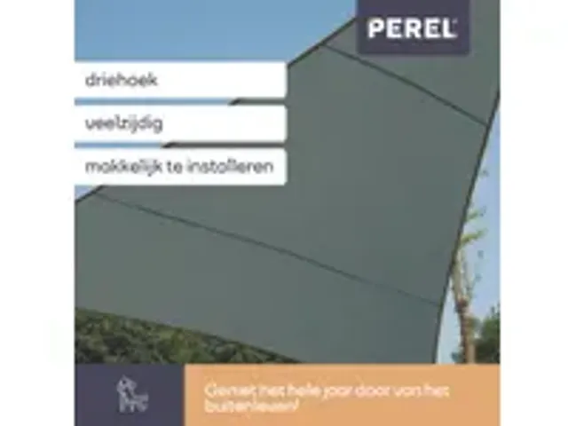 OUTLET Zonnezeil Driehoek 5x5x5m Groengrijs