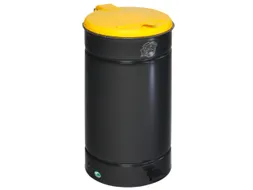 afvalverzamelaar,1x70l,HxØ 700x450mm,klemring,romp staal RAL7021