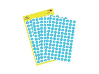 Etiket Avery Zweckform 3011 Rond Ø8mm Blauw 416 Stuks - 1