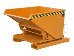 3-zijdig Kantelende Kiepbak 0.60m³ Oranje 890x 1010x 1260mm