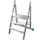 steiger,3trede(n),bordes H 700mm,aluminium