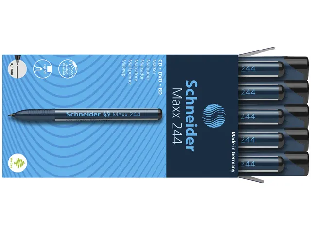 CD/DVD marker Schneider Maxx 244 0.7mm zwart
