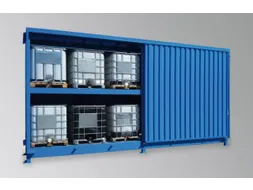stellingcontainer v. gevaarlijke stoffen,max. 12xIBC,staand