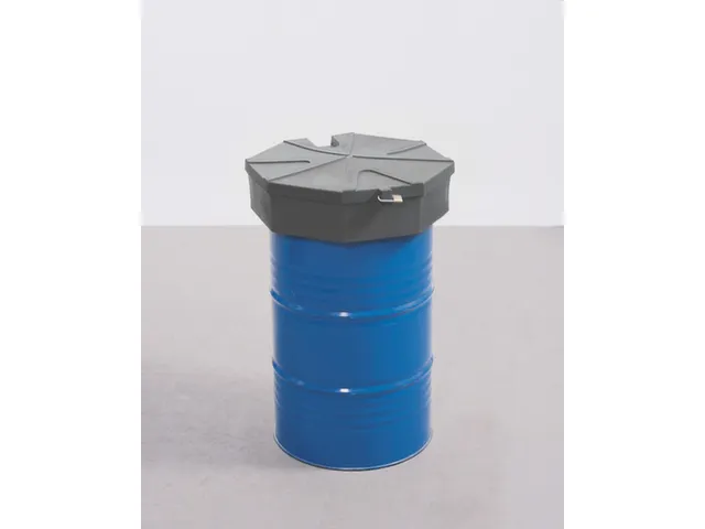 trechter,v. 200l vat,HxØ 190x690mm,m. zeef,deksel